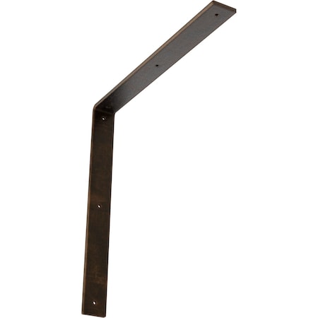 Ekena Millwork Hamilton Steel Bracket, Antiqued Bronze 2"W x 18"D x 18"H BKTM02X18X18HAABZ